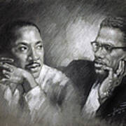 Martin Luther King Jr And Malcolm X Poster