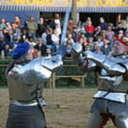 Maryland Renaissance Festival - Jousting And Sword Fighting - 121243 Poster