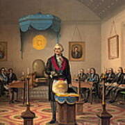 Master Freemason Washington 1870 Poster