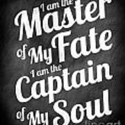 Master Of My Fate - Chalkboard Style Poster