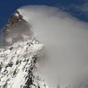 Matterhorn Peak Shrouded In Clouds Poster