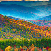 Max Patch Bald Fall Colors Poster