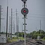 May 14 2014 - Csx Searchlight Railroad Signal At Amqui Tn Poster