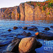 Mazinaw Rock At Dusk Poster