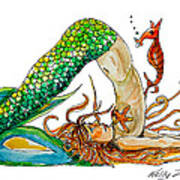 Mermaid Plow Pose Poster