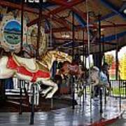 Merry Go Round In Fall Poster