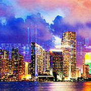Miami Cityscape Poster