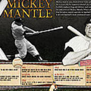 Mickey Mantle Timeline Panoramic Poster