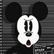 Mickey Mouse Disney Mug Shot Poster