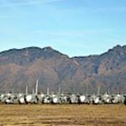 Military Aircraft In Salvage Yard Poster