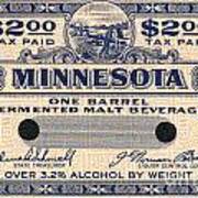 Minnesota Beer Tax Stamp Poster