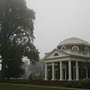 Misty Morning At Monticello Poster
