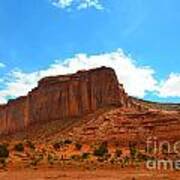 Monument Valley Rock Formation And Clouds Poster