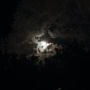 Moonlit Sky.  #night #clouds #sky Poster