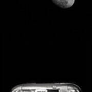 Moonrise Over Airstream Poster