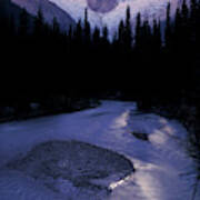 Moonrise Over Bugaboo Glacier Poster