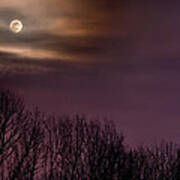 Moonrise Over Weldon Springs Poster