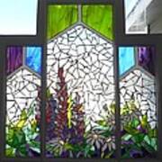 Mosaic Stained Glass - The Flower Box Poster