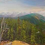 Mount Rainier  Early Morning Cascades Washington Poster