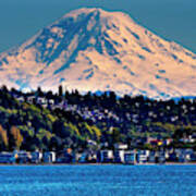 Mount Rainier Puget Sound North Seattle Poster