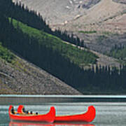 Mountain Canoes Poster
