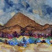 Mountain Desert Scene Poster