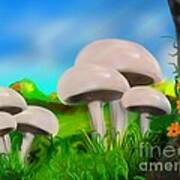 Mushroom Land Poster
