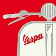 My Vespa - From Italy With Love - Red Poster