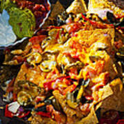 Nacho Basket With Cheese Poster
