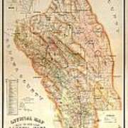 Napa Valley Map 1895 Poster
