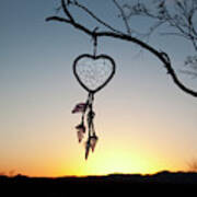 Native American Heart Shaped Poster