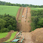 Natural Gas Pipeline Construction Poster
