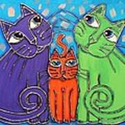 Neon Cat Trio #1 Poster