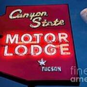 Neon Sign Canyon State Motor Lodge Poster