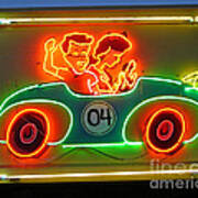 Neon Sign Kennywood Park Poster