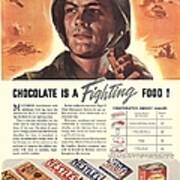 Nestles 1940s Usa Propaganda Chocolate Poster