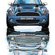 New Bmw Mini Cooper S Blue Poster