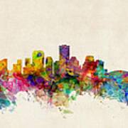 New Orleans Louisiana Skyline Poster