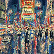 New York Times Square 79 - Watercolor Art Painting Poster