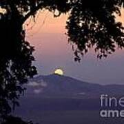 Ngorongoro Crater Moonrise Tanzania Poster