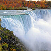 Niagara Falls In Fall Colors Poster