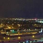 Night City View From Atlantis Casino Poster
