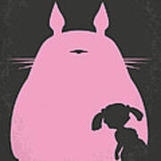 No290 My My Neighbor Totoro Minimal Movie Poster Poster