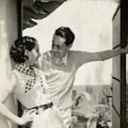 Norma Shearer And Irving Thalberg In A Garden Poster