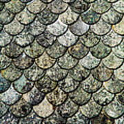 Norwegian Fish Scale Pattern Slate Roof Poster