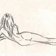 Nude Figure Drawing Poster