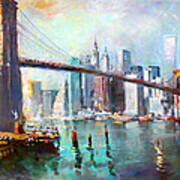 Ny City Brooklyn Bridge Ii Poster