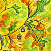 Oak Leaves And Acorns Poster