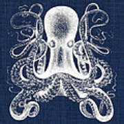 Octopus Nautical Print Poster