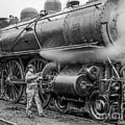 Oiling Up Before The Start 1904 Poster